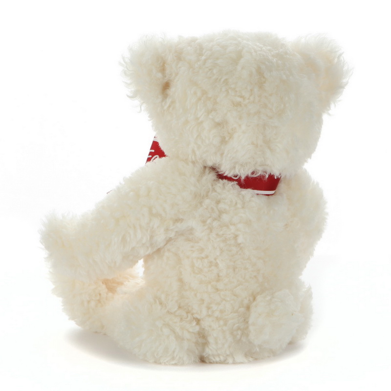 Cream Teddy Bear With Red Tie-bow - bobostoy